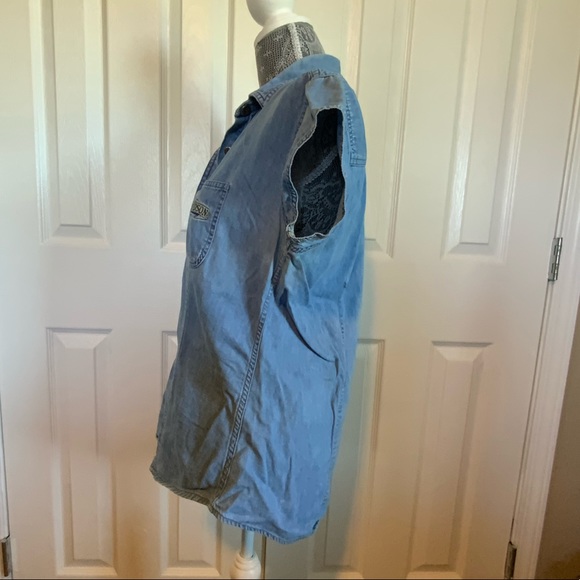 Vintage Harley Davidson denim button down sz XL - Picture 3 of 6